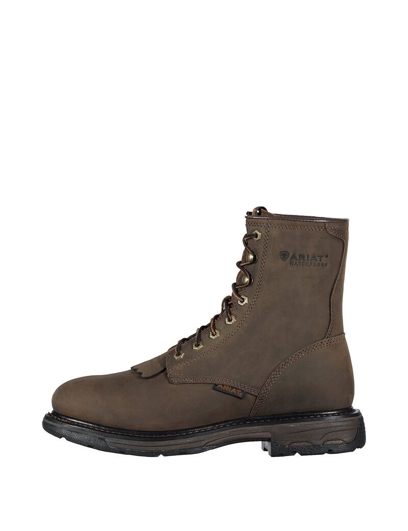 Bottes Imperméables Ariat WorkHog 8' Travail Marron Homme | QQV-00140020