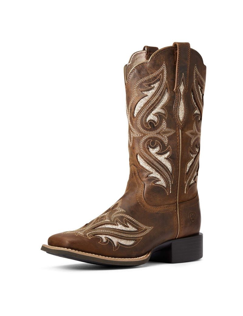 Bottes Western Ariat Round Up Bliss Marron Femme | LNG-24171757