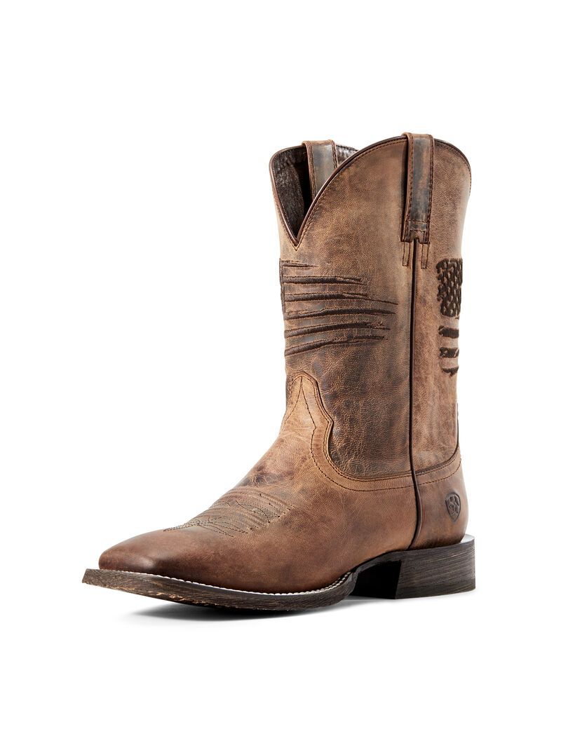 Bottes Western Ariat Circuit Patriot Marron Homme | DOT-54561177