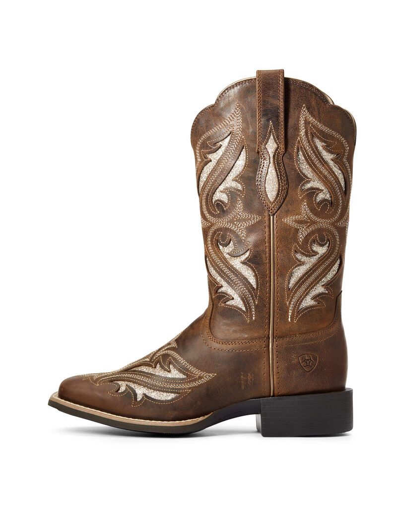 Bottes Western Ariat Round Up Bliss Marron Femme | LNG-24171757