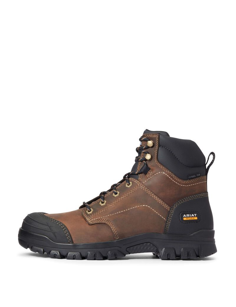 Bottes de Travail Ariat Treadfast 6' Steel Embout Marron Homme | PPR-70938661