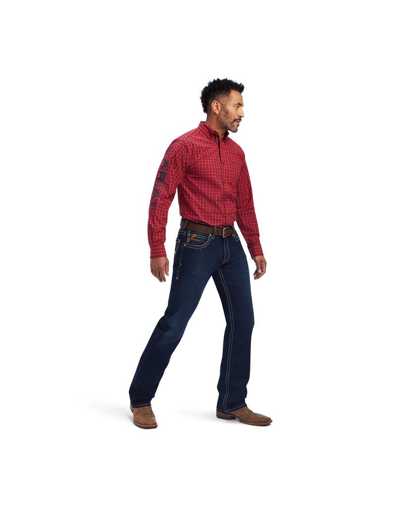 Chemises De Costume Ariat Team Mariano Fitted Rouge Homme | XDA-91464141