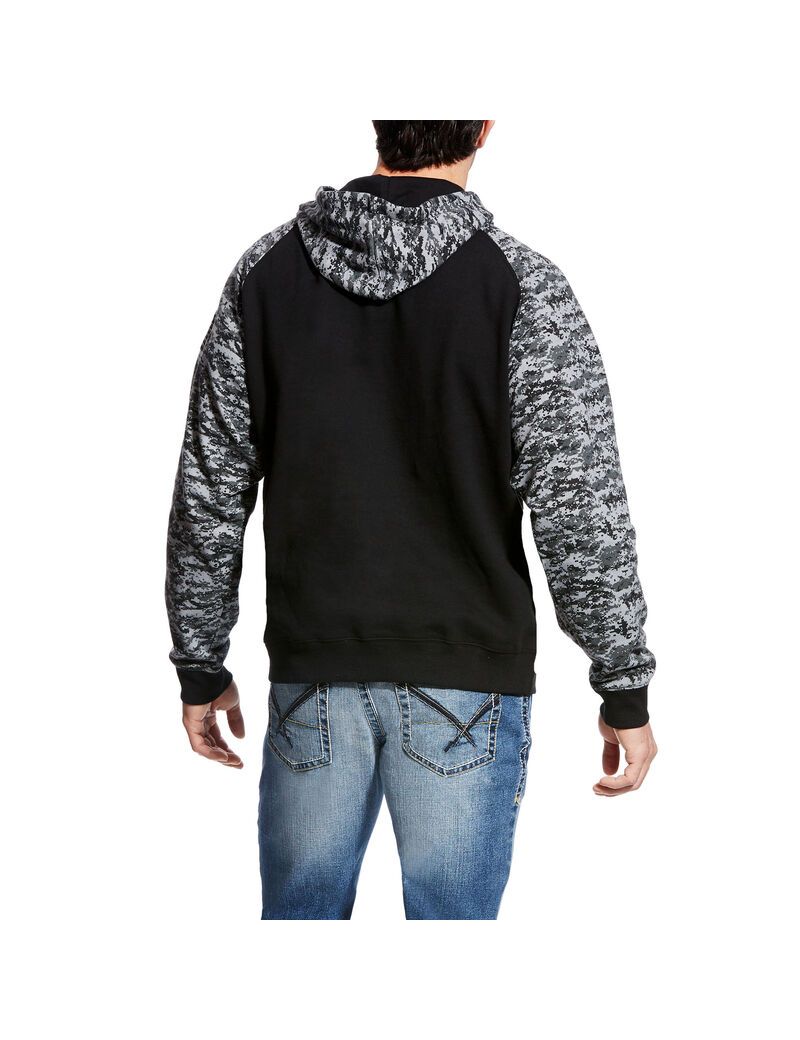 Sweat à Capuche Ariat Patriot Noir Camouflage Homme | QCH-87791313