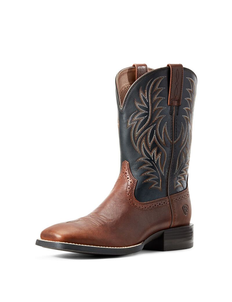 Bottes Western Ariat Sport Larges Square Embout Marron Homme | YUT-95916337