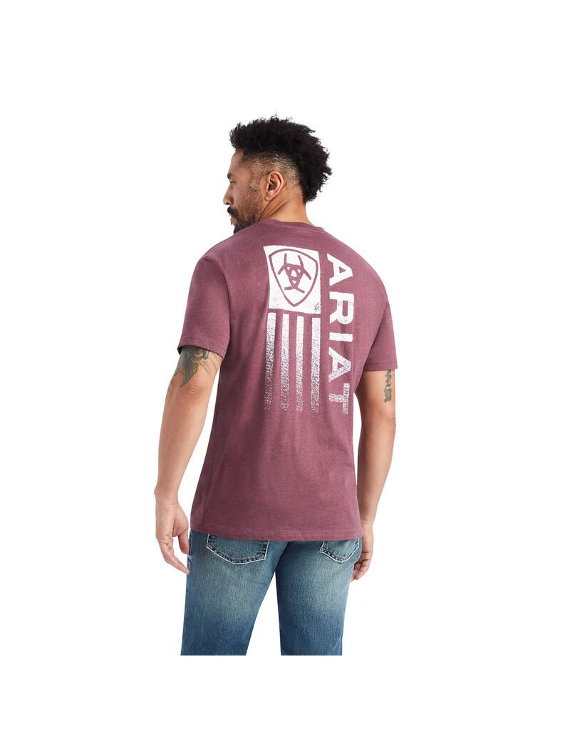 T Shirts Ariat Minimalist Bordeaux Homme | MQB-15223135