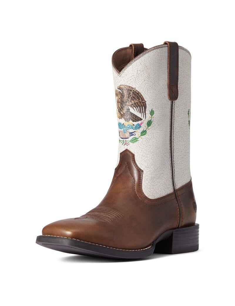 Bottes Western Ariat Sport Orgullo Mexicano Chocolat Homme | XDL-34233740