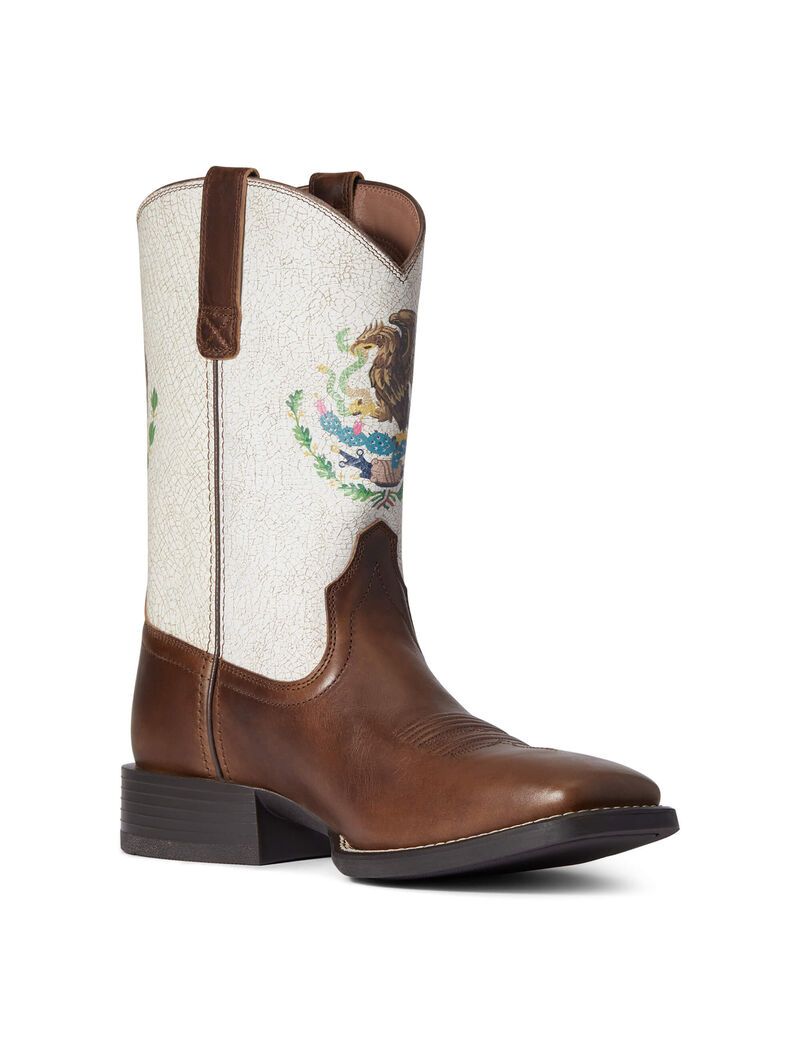 Bottes Western Ariat Sport Orgullo Mexicano Chocolat Homme | XDL-34233740