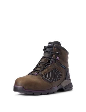 Bottes de Travail Ariat Rebar Flex 6' Imperméables Carbon Embout Marron Foncé Femme | FTM-07695392