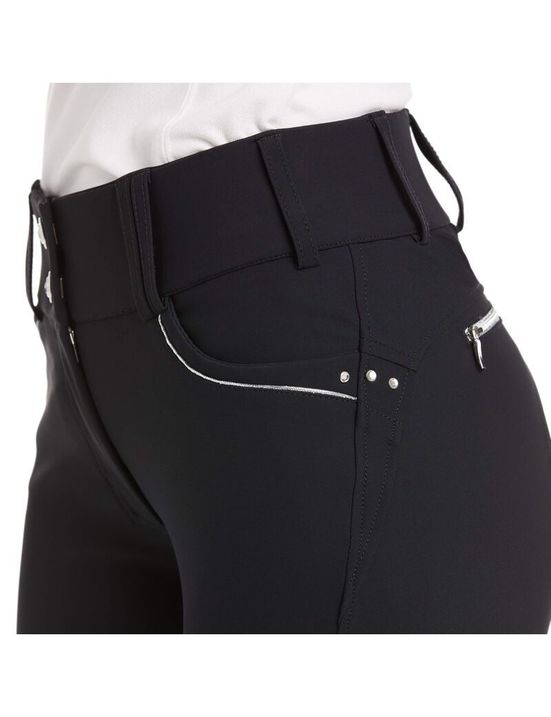 Pantalon Ariat Tri Factor X Grip Full Seat Breech Noir Femme | AZT-56922994