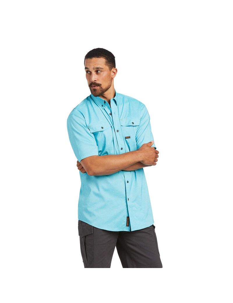 Vêtements De Travail Ariat Rebar Made Tough VentTEK DuraStretch Travail Shirts Multicolore Homme | URF-43327011