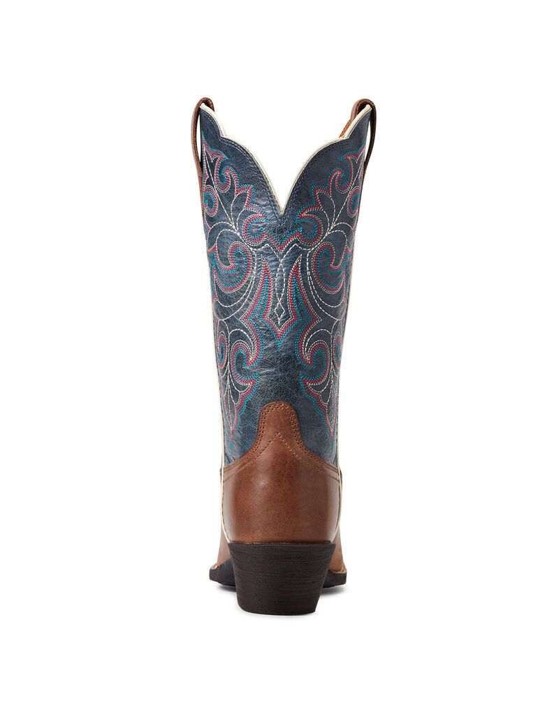 Bottes Western Ariat Round Up Square Embout Marron Femme | MIS-22011553