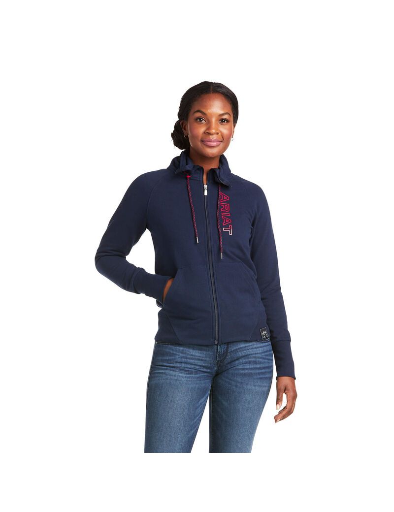 Sweats Ariat Team Logo Full Zip Multicolore Femme | DZG-14013243