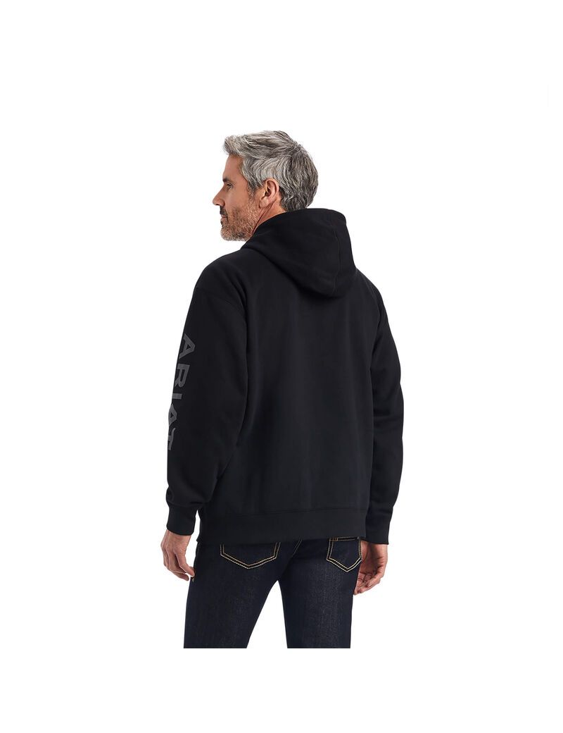 Sweat à Capuche Ariat Logo Noir Homme | LDH-49057320