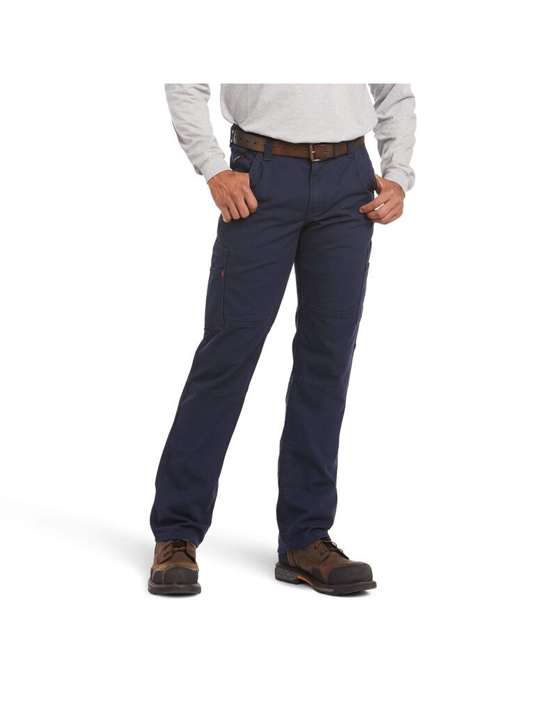 Pantalon Ariat FR M5 Droit Stretch DuraLight Tela Stackable Droit Leg Bleu Marine Homme | TLX-88457057