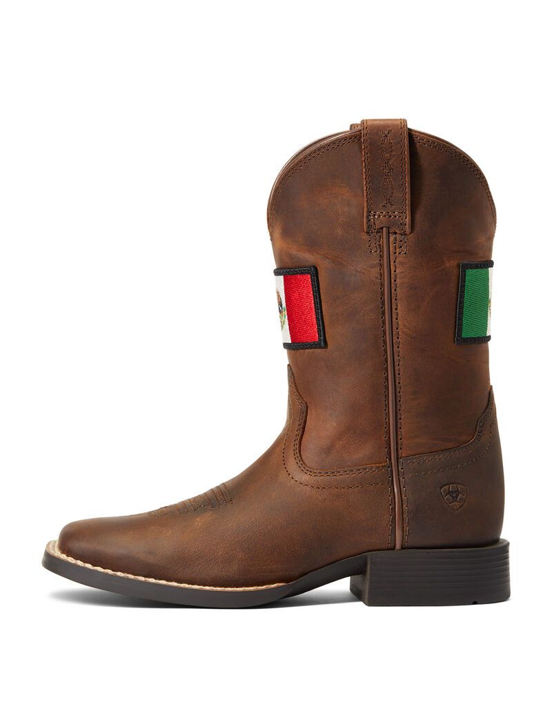 Bottes Western Ariat Orgullo Mexicano Ii Marron Enfant | QEK-35391177