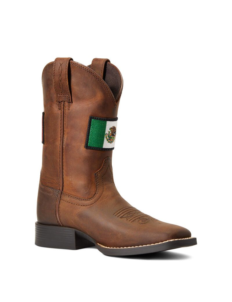 Bottes Western Ariat Orgullo Mexicano Ii Marron Enfant | QEK-35391177