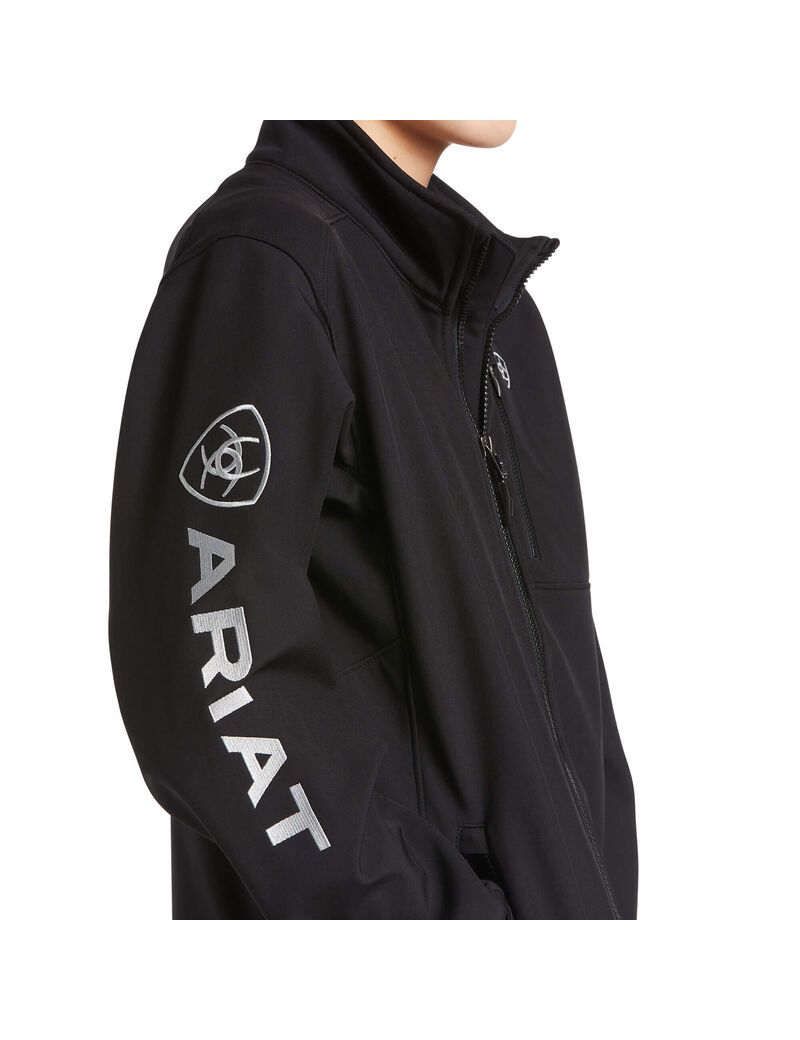 Vestes Ariat Logo 2.0 Softshell Noir Argent Enfant | HCC-28659348