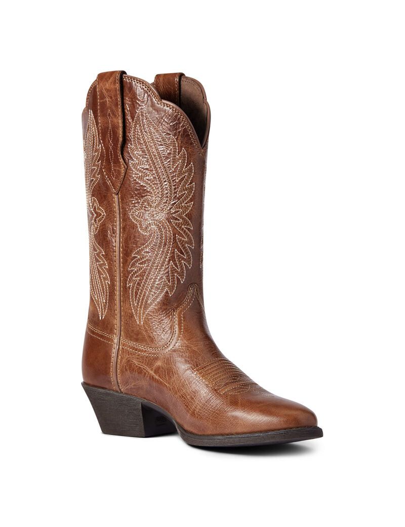 Bottes Western Ariat Heritage R Embout Stretchfit Marron Foncé Femme | GPA-67687732