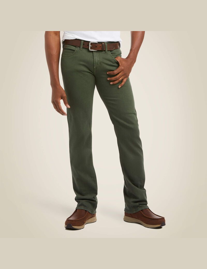 Jean Ariat M7 Rocker Stretch Grizzly Droit Vert Olive Homme | ELB-22425240