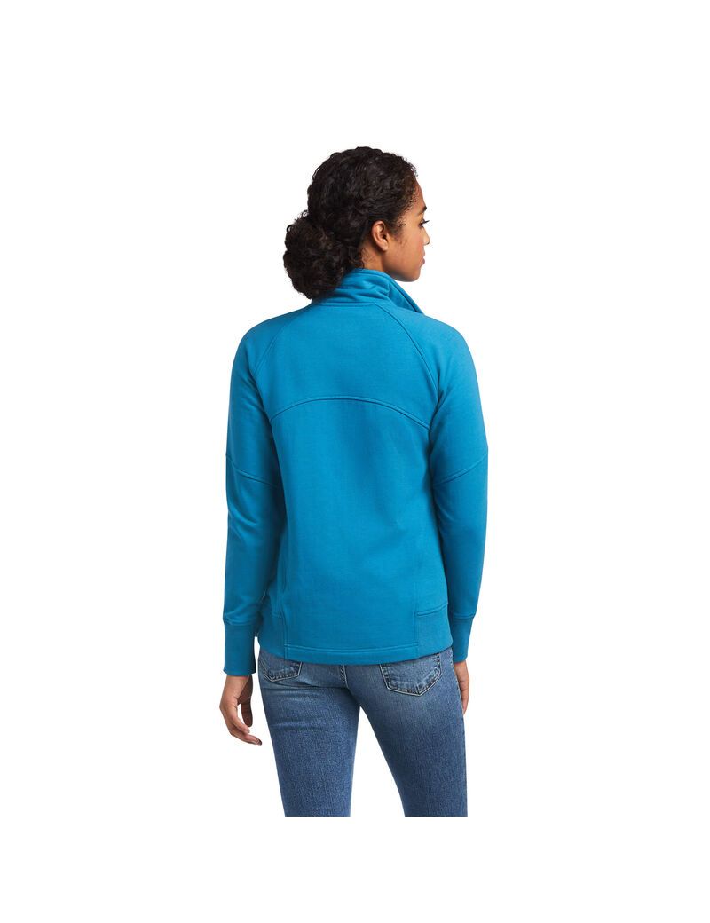 Sweats Ariat Largo Full Zip Bleu Femme | HKB-56733498