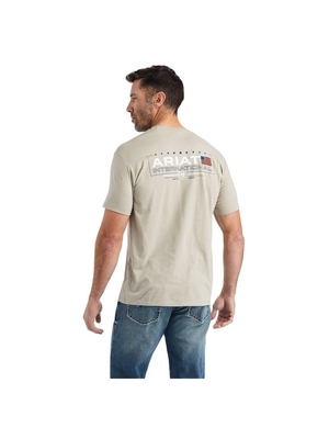 T Shirts Ariat Horizontal Kaki Homme | OAM-04767567