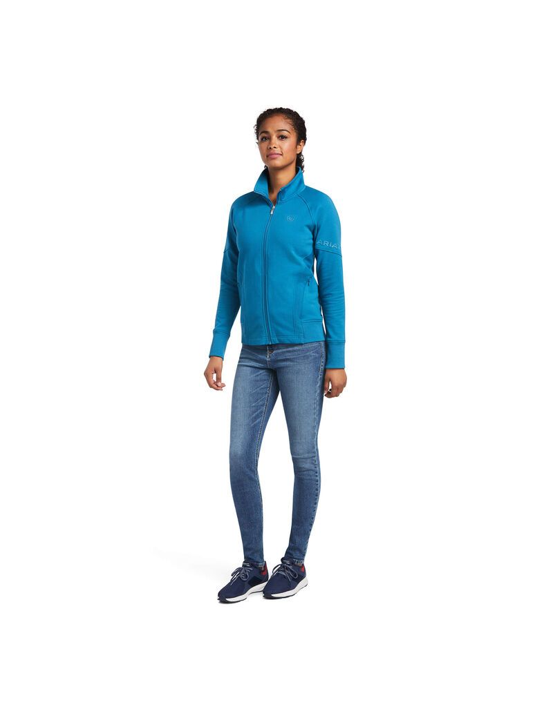 Sweats Ariat Largo Full Zip Bleu Femme | HKB-56733498