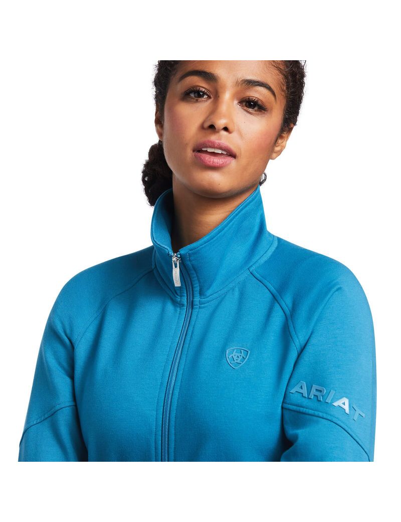 Sweats Ariat Largo Full Zip Bleu Femme | HKB-56733498