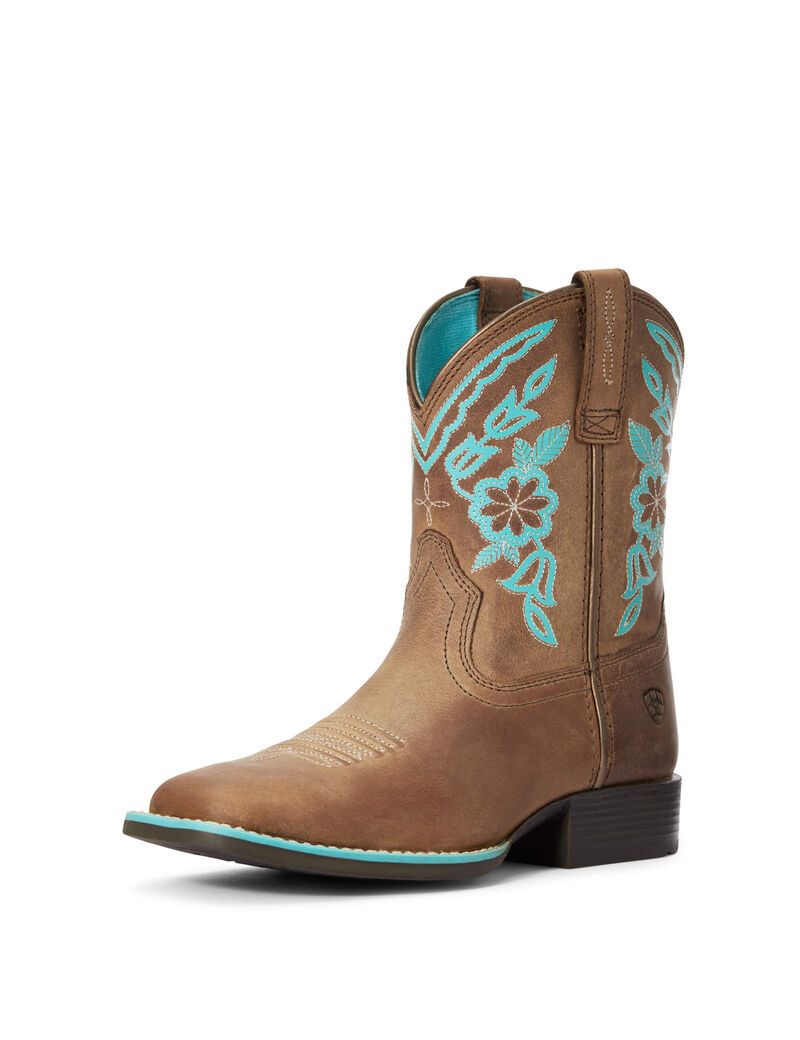 Bottes Western Ariat Cattle Cate Marron Enfant | PPO-77205537