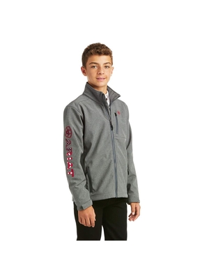 Vestes Ariat Logo 2.0 Softshell Grise Enfant | PAF-27578340