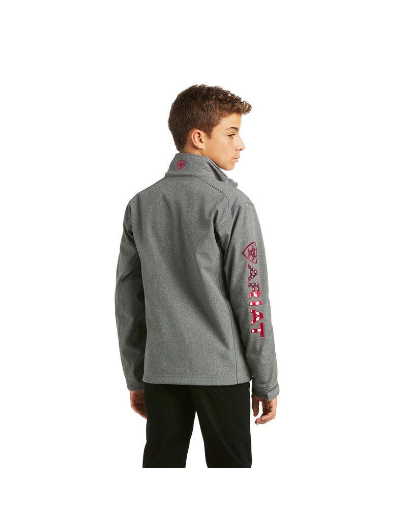 Vestes Ariat Logo 2.0 Softshell Grise Enfant | PAF-27578340