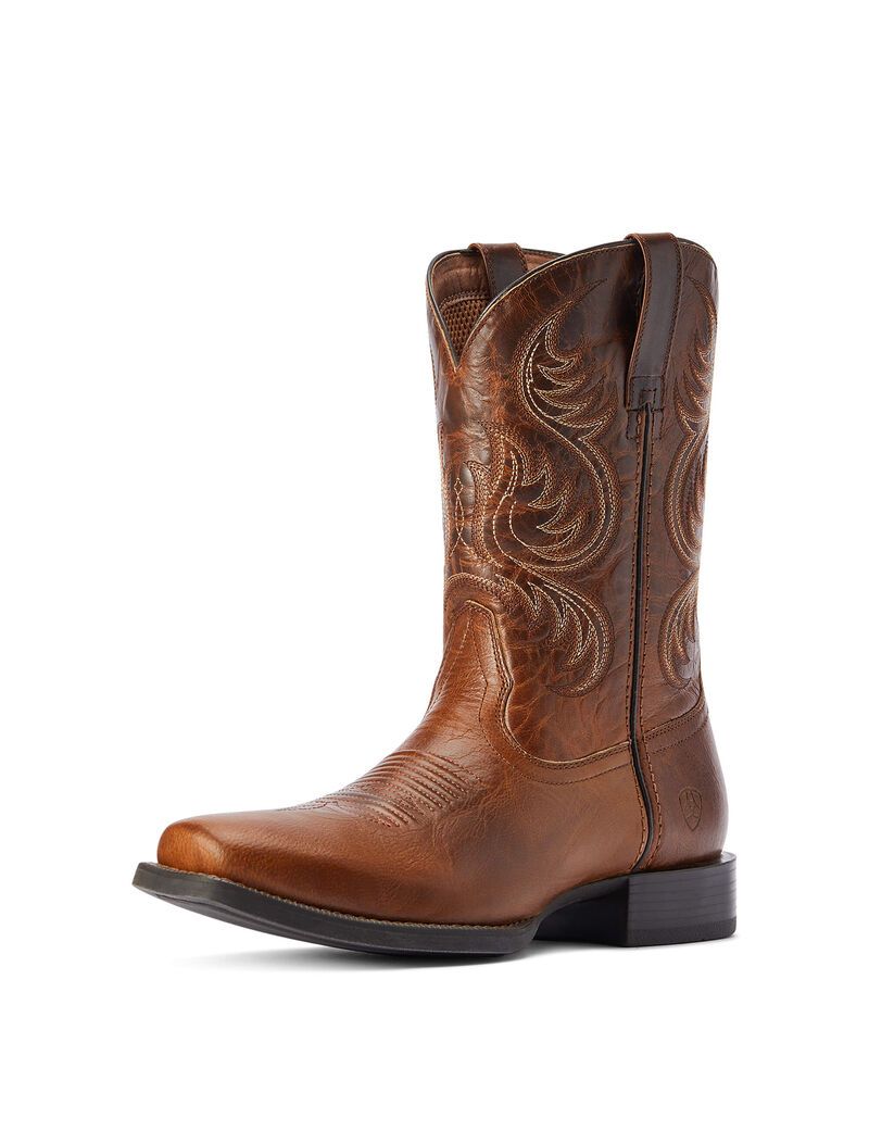 Bottes Western Ariat Sport Boss Man Marron Homme | TNV-22188013