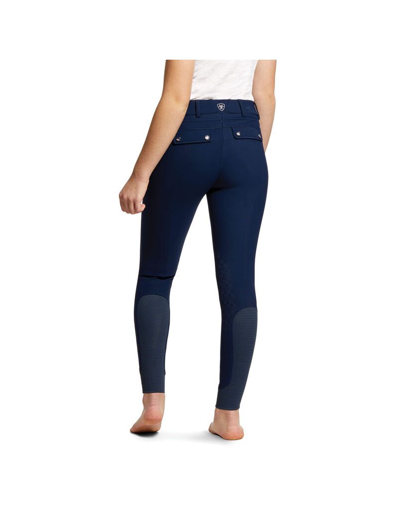 Pantalon Ariat Tri Factor Grip Knee Patch Breech Bleu Marine Enfant | OGP-48321556