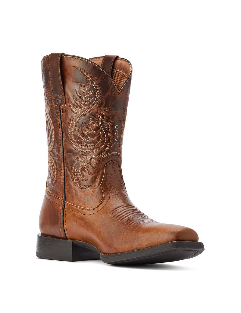 Bottes Western Ariat Sport Boss Man Marron Homme | TNV-22188013