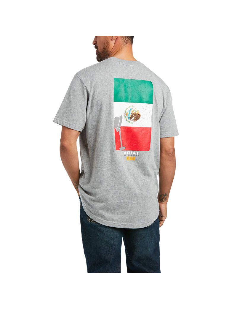 Vêtements De Travail Ariat Rebar Coton Strong Mexican Pride Graphique T Shirts Grise Homme | IPG-42963092