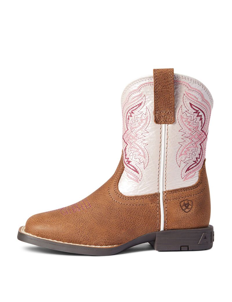 Bottes Western Ariat Double Kicker Marron Enfant | WBL-98174893