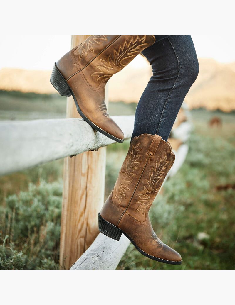 Bottes Western Ariat Heritage R Embout Marron Femme | OIC-44349984