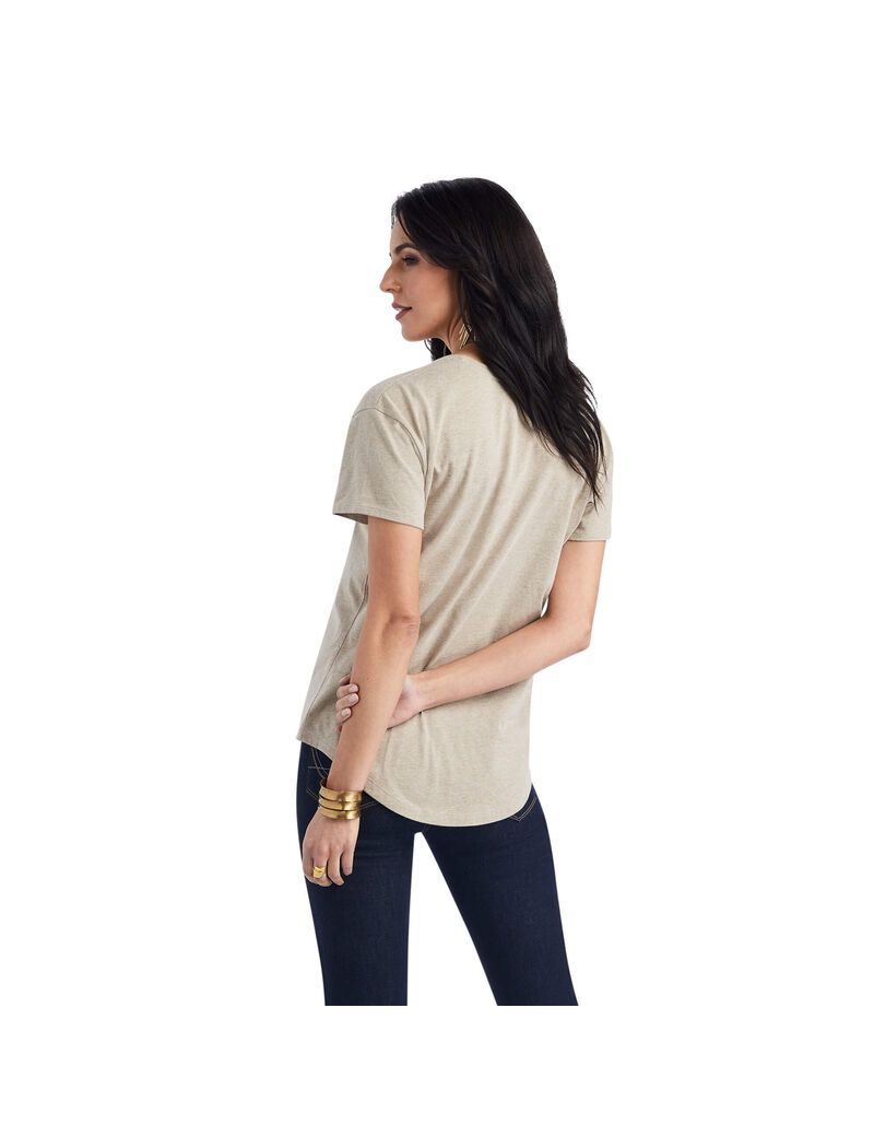 Hauts Ariat Blanket Skull Tee Beige Femme | NNR-97976282