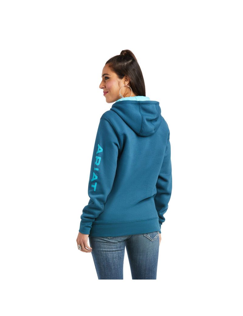 Sweat à Capuche Ariat REAL Arm Logo Multicolore Femme | SAR-00023937