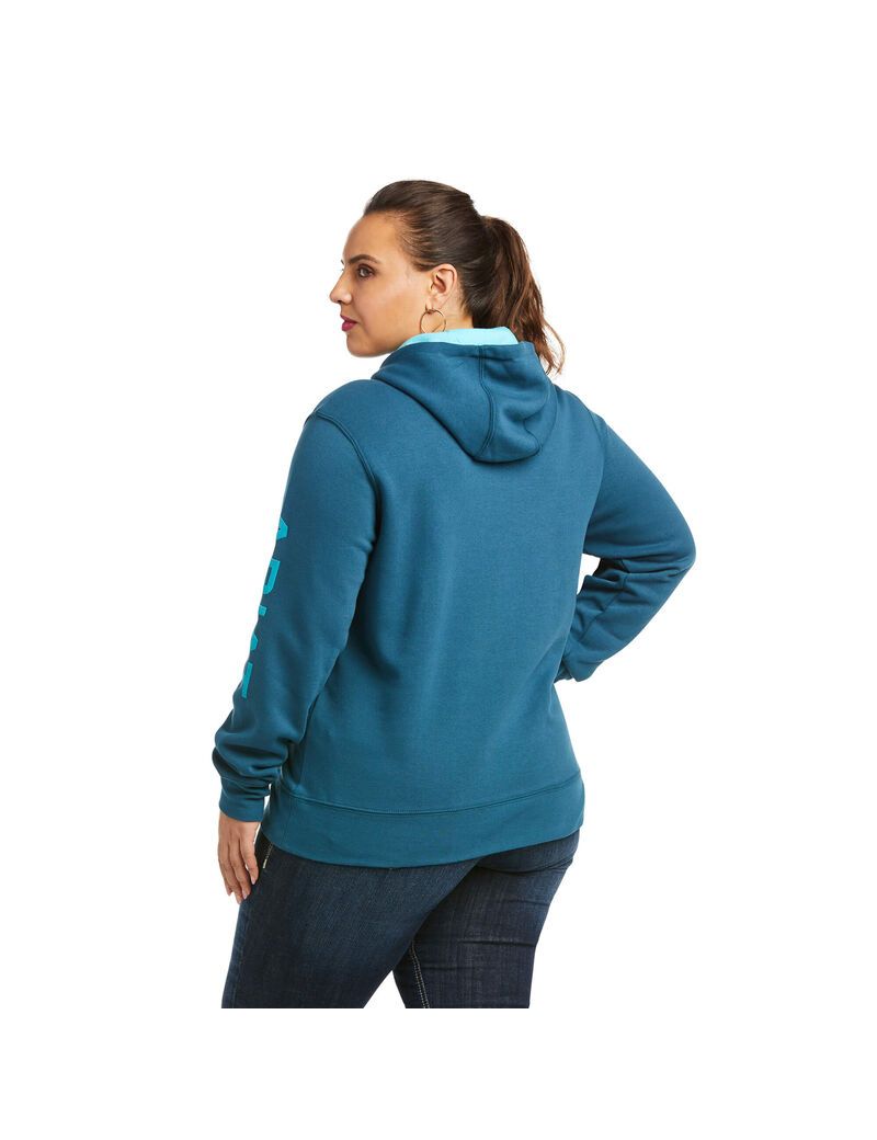 Sweat à Capuche Ariat REAL Arm Logo Multicolore Femme | SAR-00023937