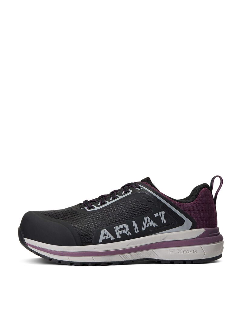 Bottes de Travail Ariat Outpace Composite Embout Sécurité Shoe Grise Violette Femme | ARJ-70821617