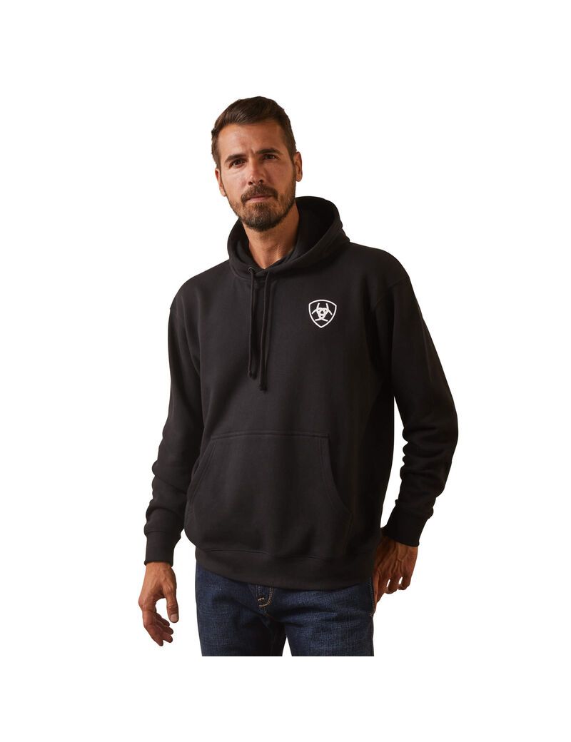 Sweat à Capuche Ariat Shield Mexico Noir Homme | TZL-80230545