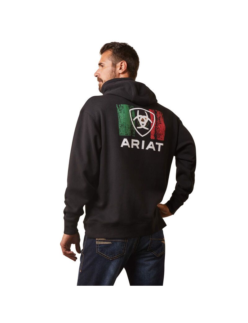 Sweat à Capuche Ariat Shield Mexico Noir Homme | TZL-80230545