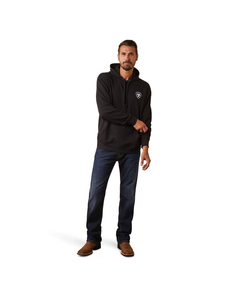 Sweat à Capuche Ariat Shield Mexico Noir Homme | TZL-80230545