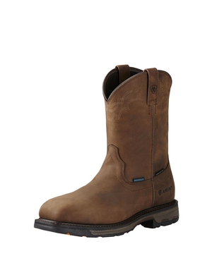 Bottes Imperméables Ariat WorkHog Wellington Composite Embout Travail Marron Homme | XMV-72390209