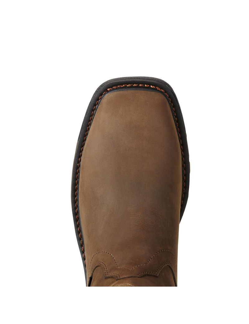 Bottes Imperméables Ariat WorkHog Wellington Composite Embout Travail Marron Homme | XMV-72390209