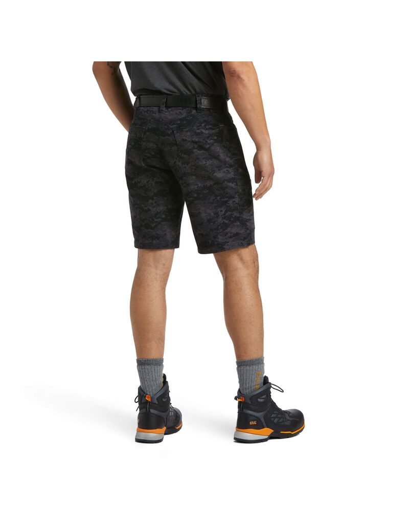 Shorts Ariat Rebar DuraStretch Made Tough Noir Camouflage Homme | EVO-89866714