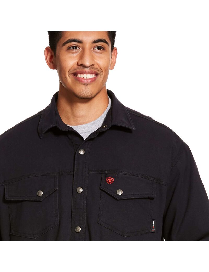 Vestes Ariat FR Rig Shirt Noir Homme | QLU-52734539