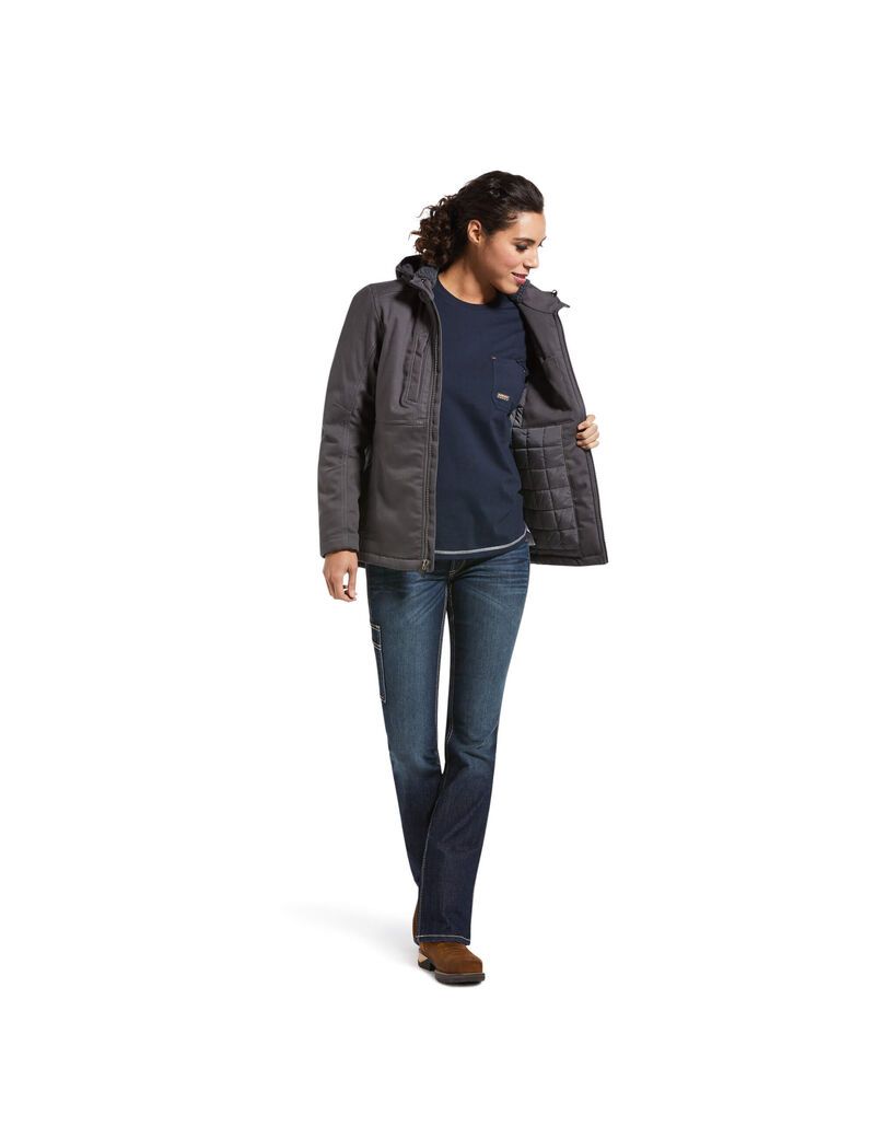 Vestes Ariat Rebar DuraCanvas Insulated Grise Femme | MCF-48156046