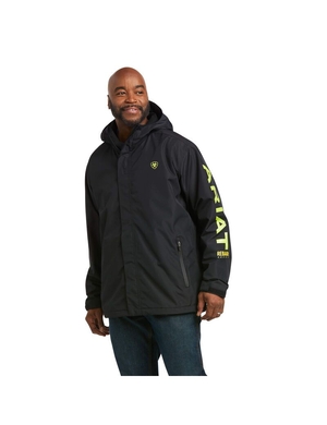 Vestes Ariat Rebar Stormshell Logo Imperméables Noir Vert Clair Homme | AKH-46824402