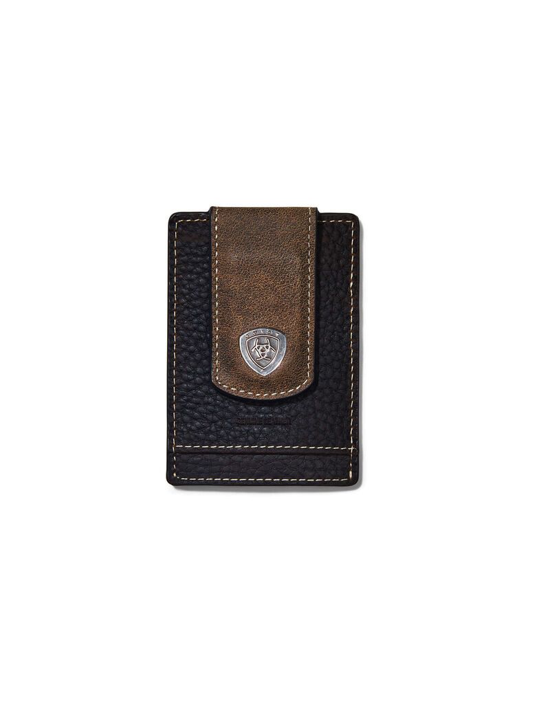 Sacs Ariat Card Case Logo Diagonal Stitch Marron Homme | RPT-54414447